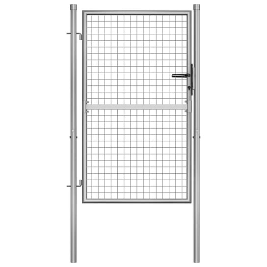 Furtka ogrodowa vidaXL, srebrna, 105x175 cm vidaXL