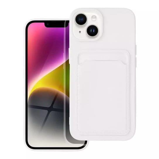 Futerał CARD CASE do IPHONE 14 biały 4kom.pl