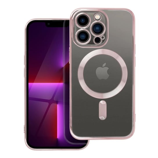 Futerał Electro Mag Cover do IPHONE 13 PRO złoty róż OEM