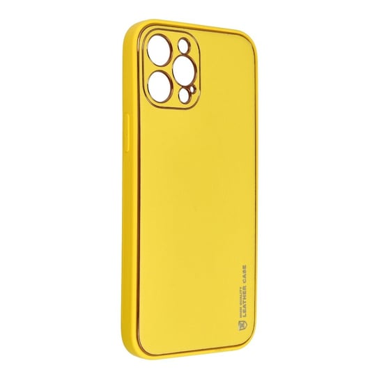 Futerał Forcell LEATHER Case skórzany do IPHONE 13 PRO MAX żółty Forcell