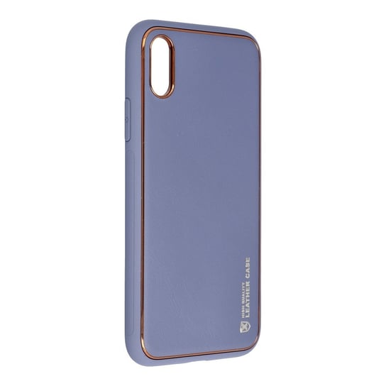 Futerał Forcell LEATHER Case skórzany do IPHONE X niebieski Forcell