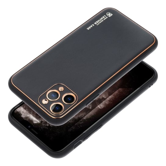 Futerał LEATHER Case skórzany do IPHONE 15 PRO MAX czarny Inna marka