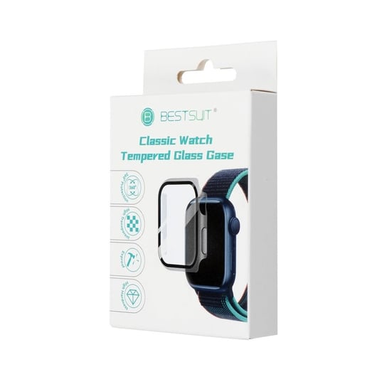 Futerał ochronny ze szkłem Bestsuit Flexible do Apple Watch series 7/8/9-41mm - grafitowy Bestsuit