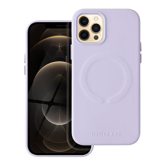 Futerał Roar Leather Mag Case kompatybilny z MagSafe - do iPhone 12 Pro Fioletowy Roar
