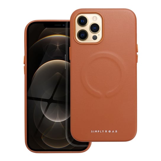 Futerał Roar Leather Mag Case kompatybilny z MagSafe - do iPhone 12 Pro Max Brązowy Roar