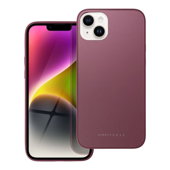 Futerał Roar Matte Glass Case - do iPhone 14 Plus bordowy Roar