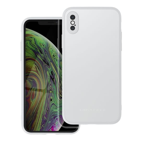 Futerał Roar Matte Glass Case - do iPhone XS stalowy Roar