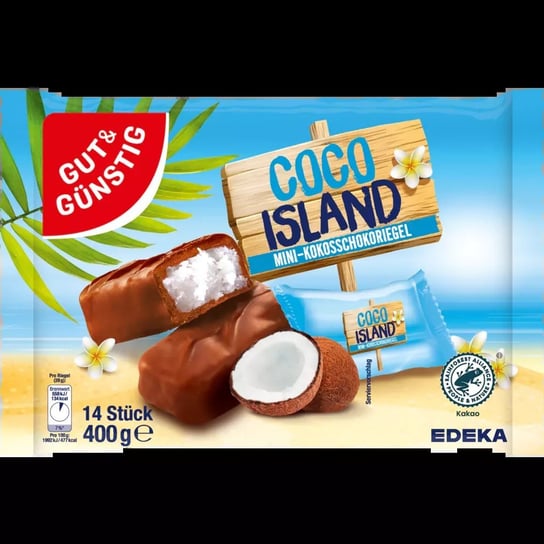 G&G Mini-Kokos-Schokoriegel 400 g Edeka Edeka