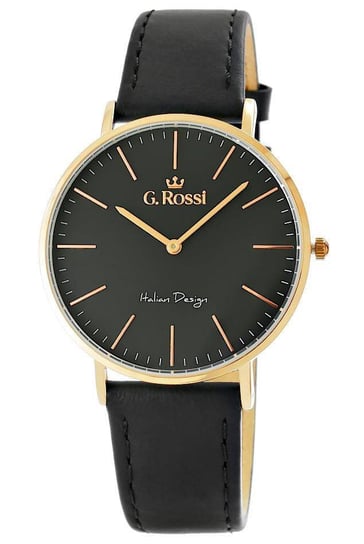 G. Rossi, Zegarek damski, 11014A7-1A2, czarno-złoty G. Rossi