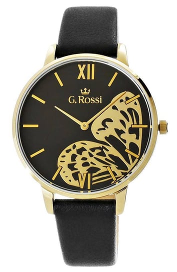 G. Rossi, Zegarek damski, 12177A5-1A2, czarno-złoty G. Rossi