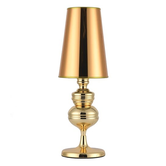 Gabinetowa lampa stołowa QUEEN MT-8046-18 klasyczna lampka złota Step Into Design