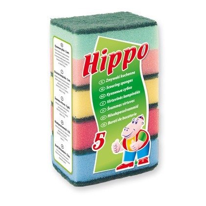 Gąbki do naczyń HIPPO, 5 szt. Hippo