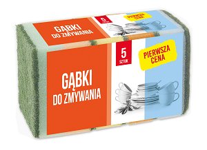 Gąbki do zmywania Fixi/Pierwsza Cena 5 szt. Anna Zaradna