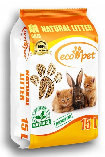 Gaja Eco-Pet Drewniany Żwirek dla kota i ściółka dla małych zwierząt 35L EcoPet