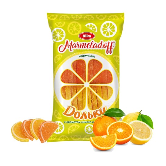 Galaretki cytrynowo-pomarańczowe w cukrze Klim, 240g Inny producent