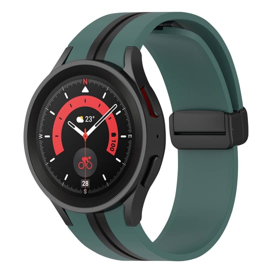 Galaxy Watch 5 / 5 Pro / 4 Pasek Elastyczny silikon Dwukolorowy ciemnozielony/zielony Avizar