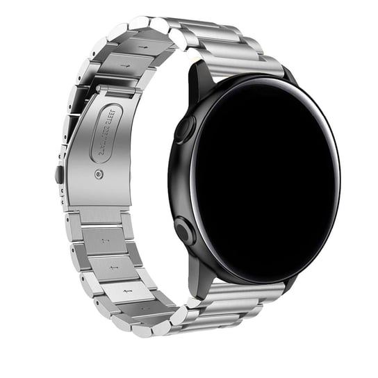 Galaxy Watch Active2 Bransoleta 40mm Stalowe ogniwa Srebrne zapięcie motylkowe Avizar