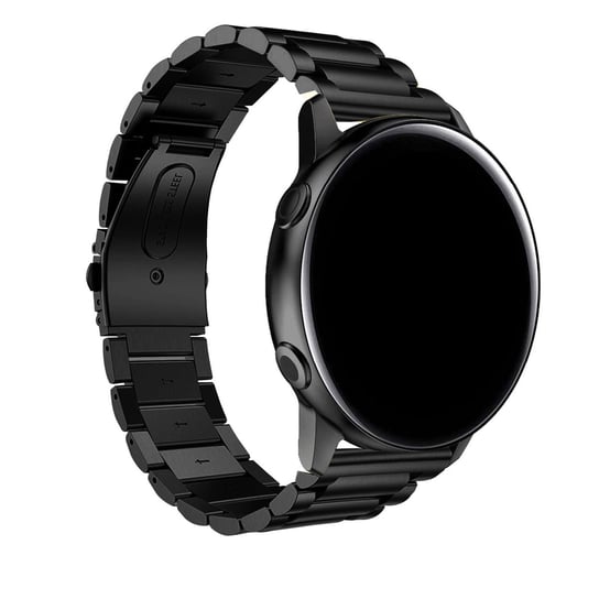 Galaxy Watch Active2 Pasek 40 mm Stalowy łańcuszek z zapięciem motylkowym — czarny Avizar
