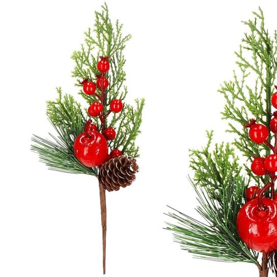 Gałązka świąteczna do stroika dekoracja 27 cm Springos