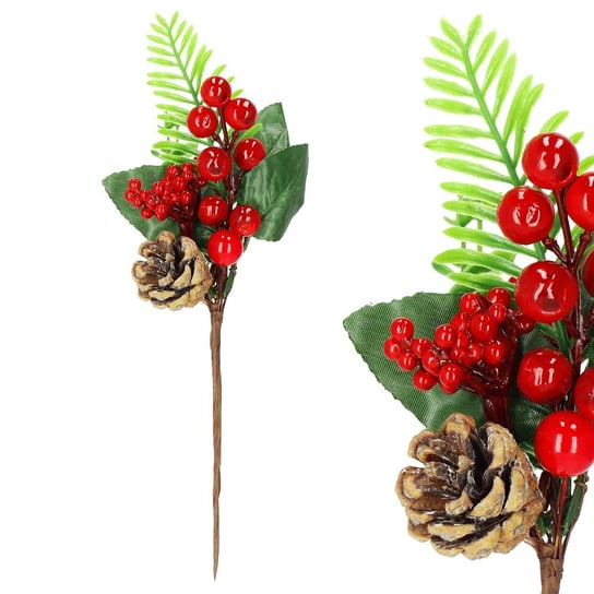 Gałązka świąteczna do stroika dekoracja 28 cm Springos