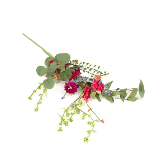Gałązka sztuczna MEADOW z kolorowymi kwiatami 70 cm dekoracyjna HOMLA Homla