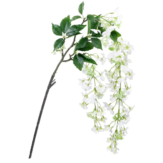 Gałązka sztuczna zwisająca kwiaty ecru 120cm ABC