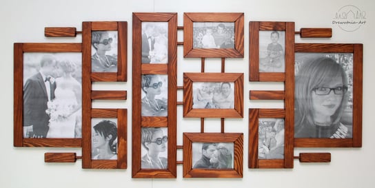 Galeria Multirama z drewna Ramka na zdjęcia Foto Prezent 10x15 cm drewutnia-art