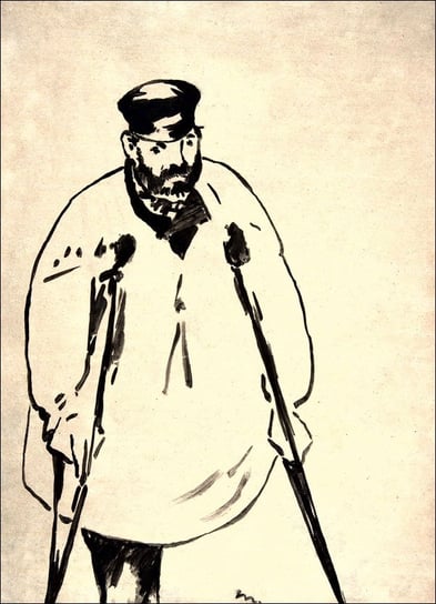 Galeria Plakatu, A Man On Crutches, Edouard Manet, 59,4x84,1 cm Galeria Plakatu