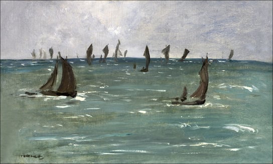 Galeria Plakatu, Boats At Berck Sur Mer, Edouard Manet, 29,7x21 cm Galeria Plakatu