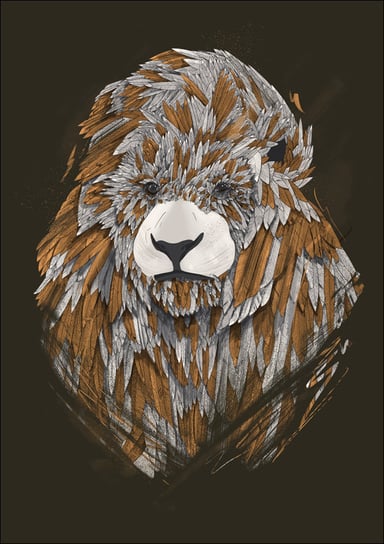 Galeria Plakatu, Feathered Lion2, 20x30 cm Galeria Plakatu