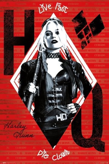 Galeria Plakatu, Harley Quinn Live Fast Die Clown Legion Samobójców, 61x91,5 cm Legion samobójców