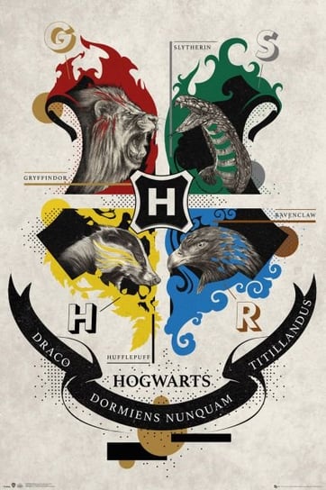 Galeria Plakatu, Harry Potter Hogwart Zwierzęta Herby, 61x91,5 cm GBeye
