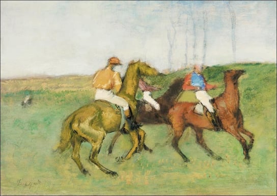 Galeria Plakatu, Jockeys and Race Horses, Edgar Degas, 70x100 cm Galeria Plakatu