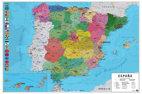 Galeria Plakatu, Mapa Hiszpanii, 91,5x61 cm Galeria Plakatu