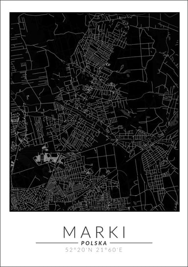 Galeria Plakatu, Marki mapa czarna, 50x70 cm Galeria Plakatu