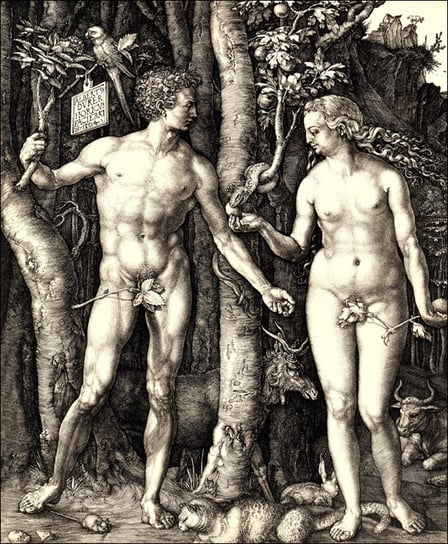 Galeria Plakatu, Plakat, Adam and Eve, Albrecht Durer, 21x29,7 cm Galeria Plakatu
