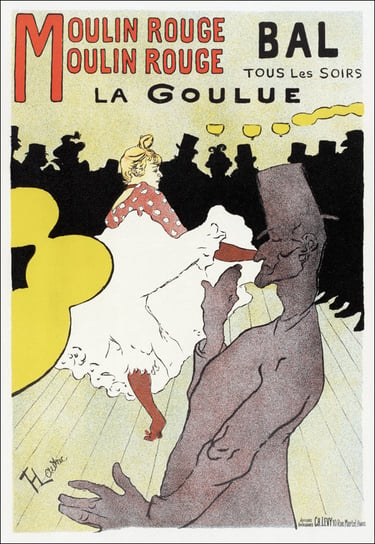 Galeria Plakatu, Plakat, Affiche pour le Moulin Rouge "la Goulue", Henri De Toulouse-Lautrec, 21x29,7 cm Galeria Plakatu