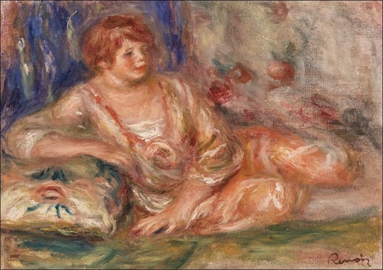 Galeria Plakatu, Plakat, Andrée in Pink, Reclining, Pierre-Auguste Renoir, 42x29,7 cm Galeria Plakatu