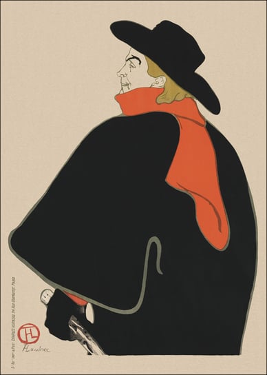 Galeria Plakatu, Plakat, Aristide Bruant, in His Cabaret, Henri De Toulouse-Lautrec, 42x59,4 cm Galeria Plakatu