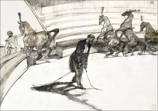 Galeria Plakatu, Plakat, At the Circus: Free Horses, Henri De Toulouse-Lautrec, 42x29,7 cm Galeria Plakatu