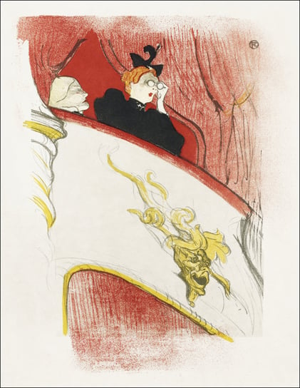 Galeria Plakatu, Plakat, Balcony with a Gilded Grotesque Mask, Henri De Toulouse-Lautrec, 59,4x84,1 cm Galeria Plakatu