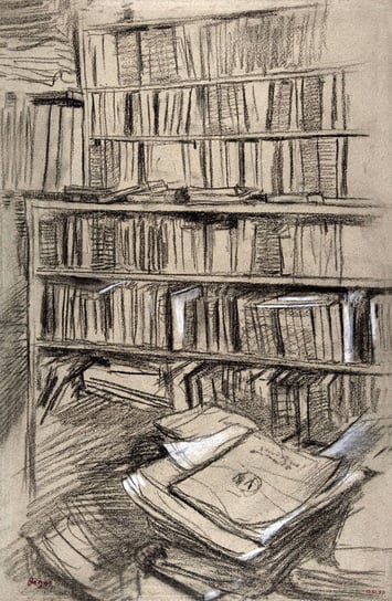 Galeria Plakatu, Plakat, Bookshelves, Study For Edmond Duranty, Edgar Degas, 20x30 cm Galeria Plakatu