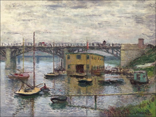 Galeria Plakatu, Plakat, Bridge at Argenteuil on a Gray Day, Claude Monet, 30x20 cm Galeria Plakatu