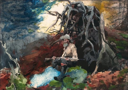 Galeria Plakatu, Plakat, Campfire, Adirondacks, Winslow Homer, 59,4x42 cm Galeria Plakatu