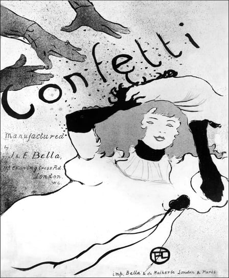 Galeria Plakatu, Plakat, Confetti, Henri de Toulouse-Lautrec, 60x80 cm Galeria Plakatu