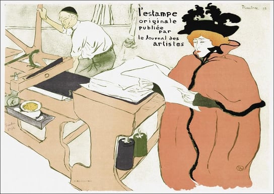 Galeria Plakatu, Plakat, Cover for "L'estampe originale", Henri De Toulouse-Lautrec, 100x70 cm Galeria Plakatu
