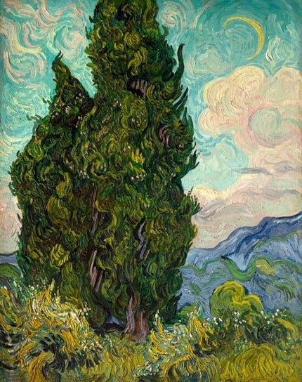 Galeria Plakatu, Plakat, Cyprysy, Vincent Van Gogh, 21x29,7 cm Galeria Plakatu