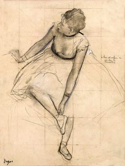 Galeria Plakatu, Plakat, Dancer Adjusting Her Slipper, Edgar Degas, 70x100 cm Galeria Plakatu