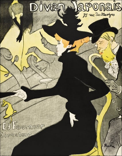 Galeria Plakatu, Plakat, Divan Japonais, Henri De Toulouse-Lautrec, 70x100 cm Galeria Plakatu