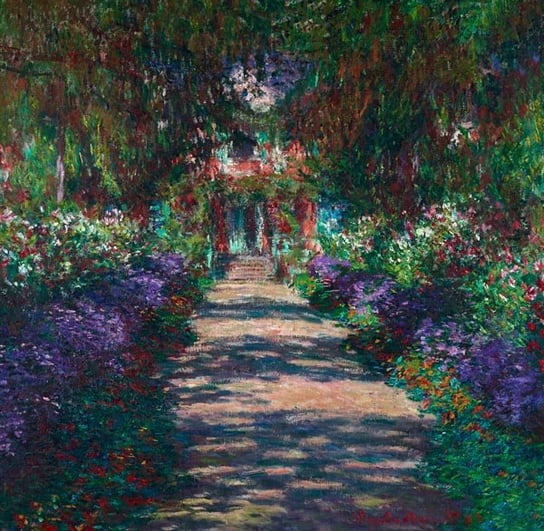 Galeria Plakatu, Plakat, Eine Allee in Monets Garten in Giverny, Claude Monet, 50x50 cm Galeria Plakatu